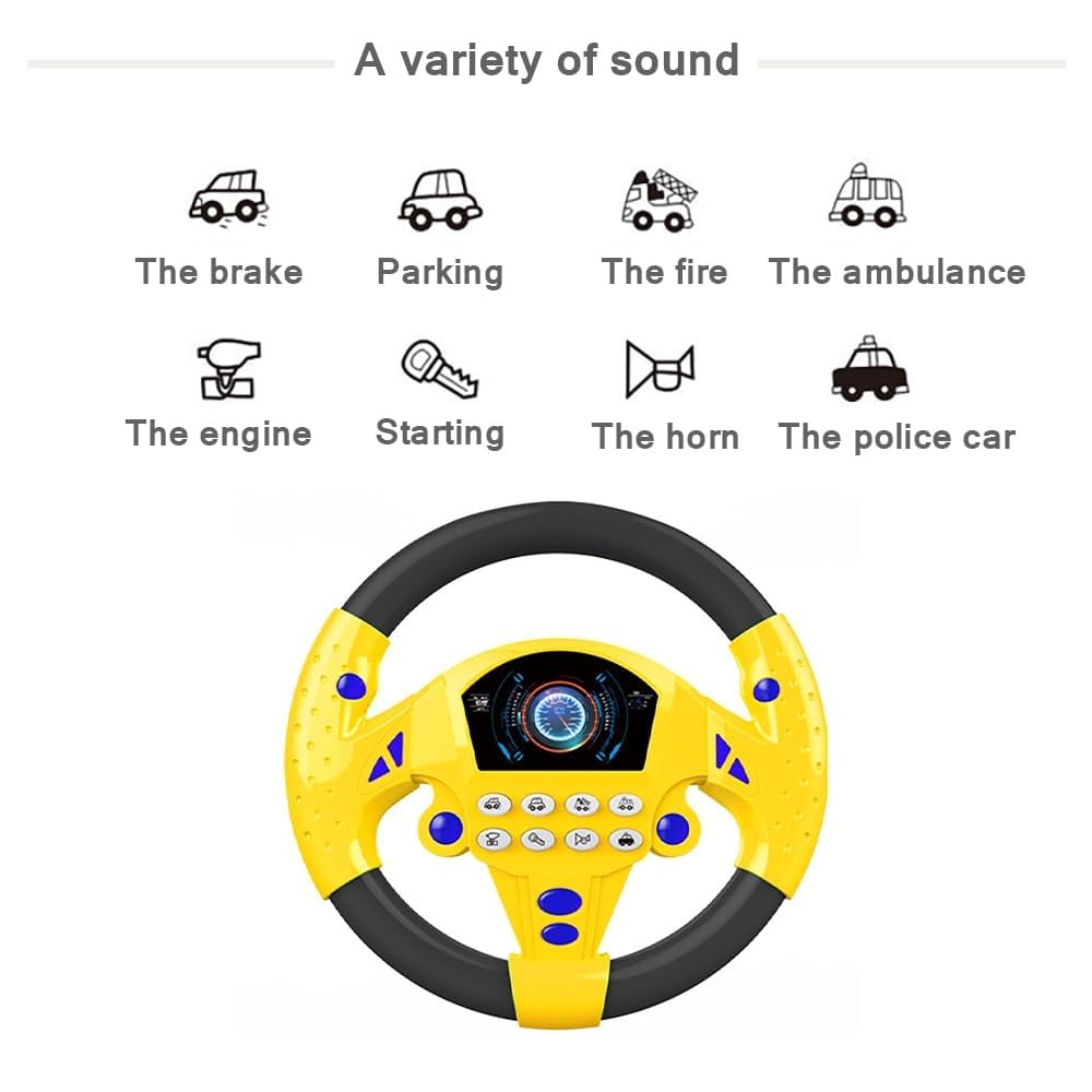 360• Rotate Suction Car Steering Wheel Toy With Music
