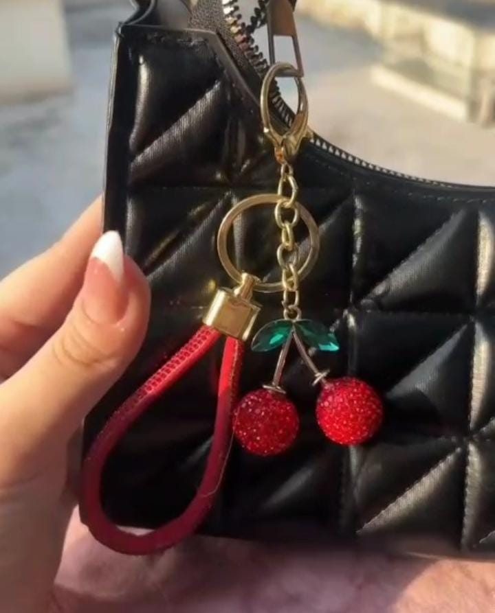Cherry Stone Key Chain