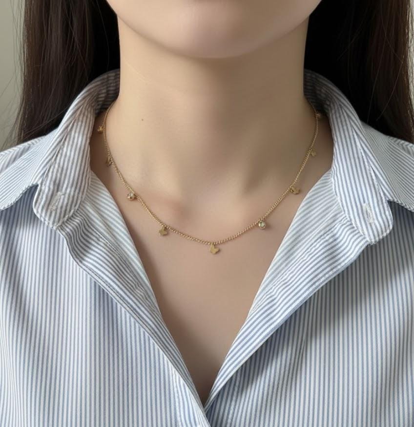 Delicate Charms Stainless Steel Necklace