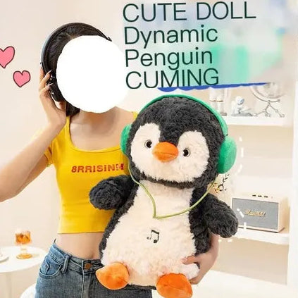 Viral Headphone Soft Fur Penguin Big Size Stuff Toy Plushie