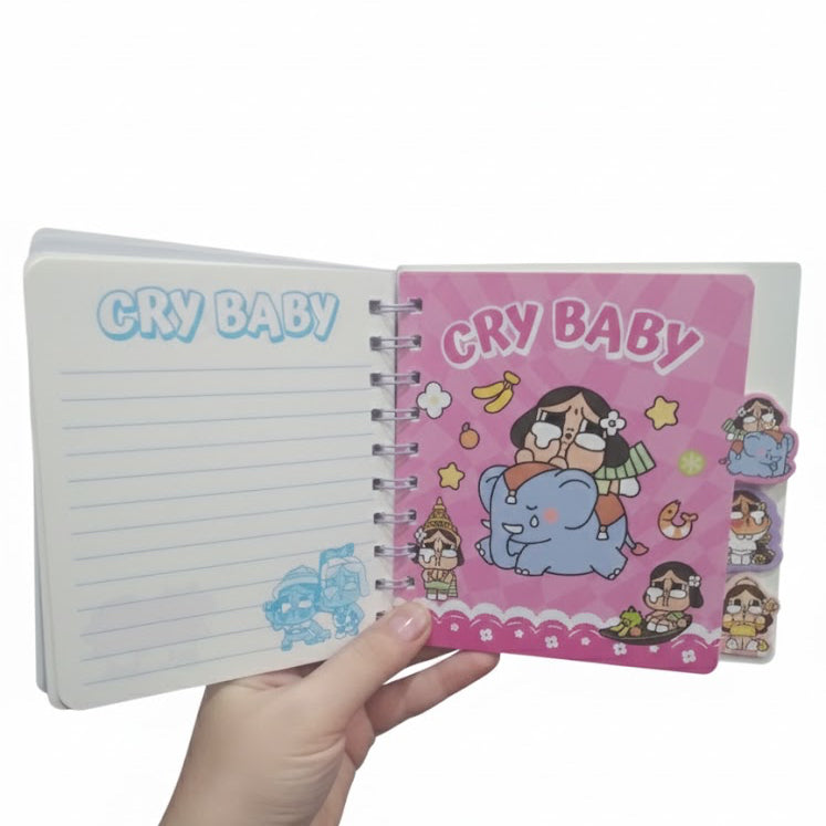 Cry Baby Notepad | Diary With Book Marks and Partitions