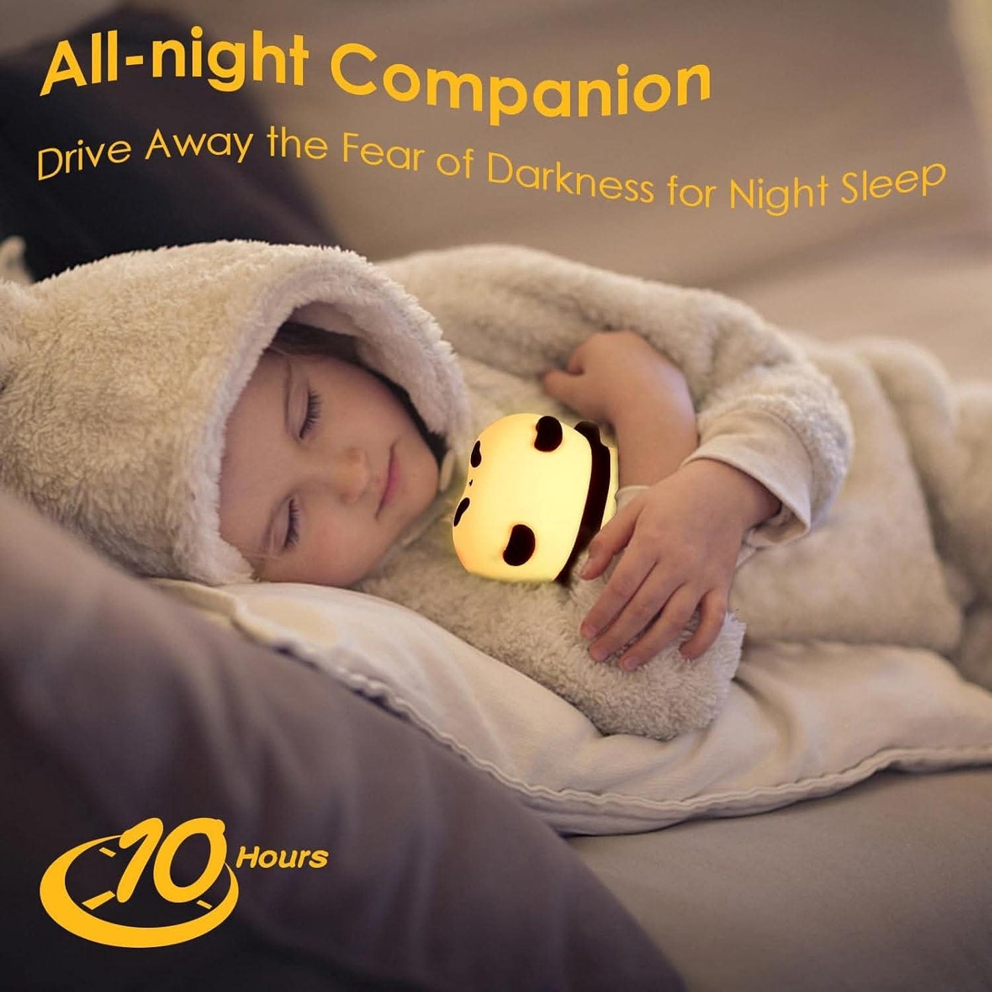 Chargable Panda Silicon Night Lamp