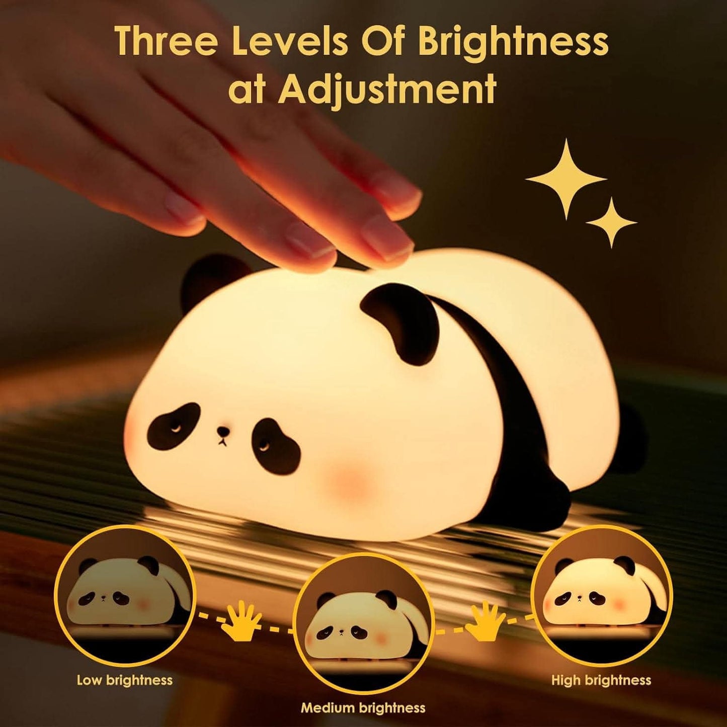 Chargable Panda Silicon Night Lamp