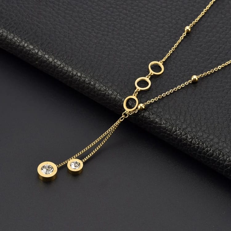 Statement Charms Stainless Steel Necklace