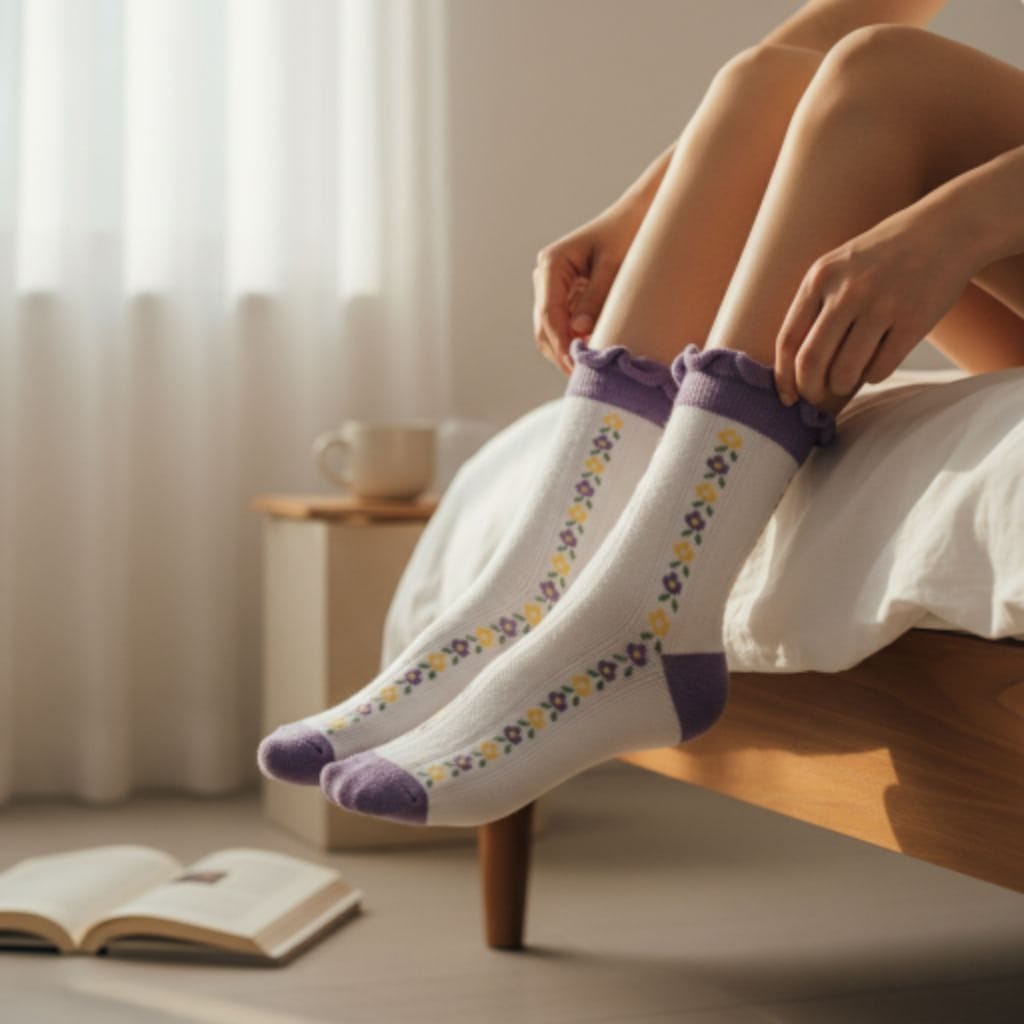 Kids Floral Ruffles Fairy Socks