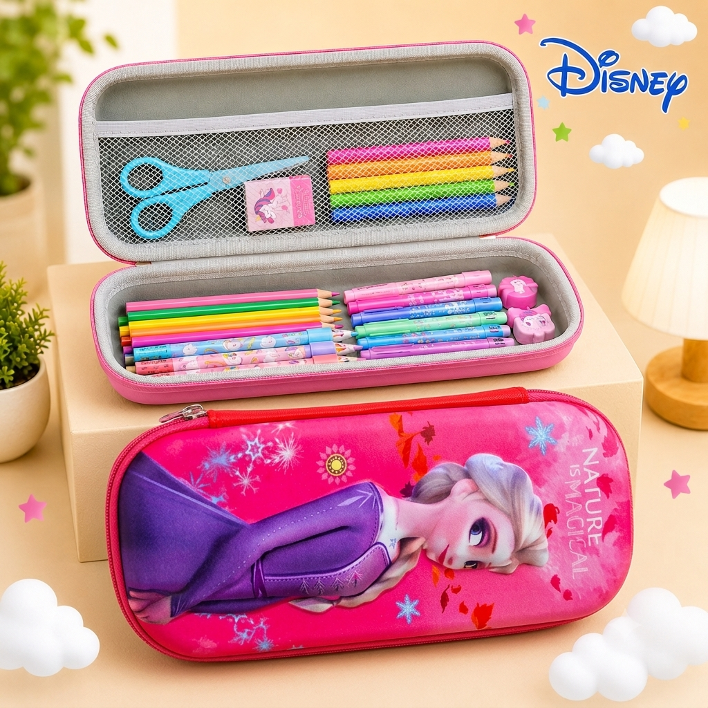 Frozen Elsa Hard Case 3D Stationery Organizer Pencil Pouch