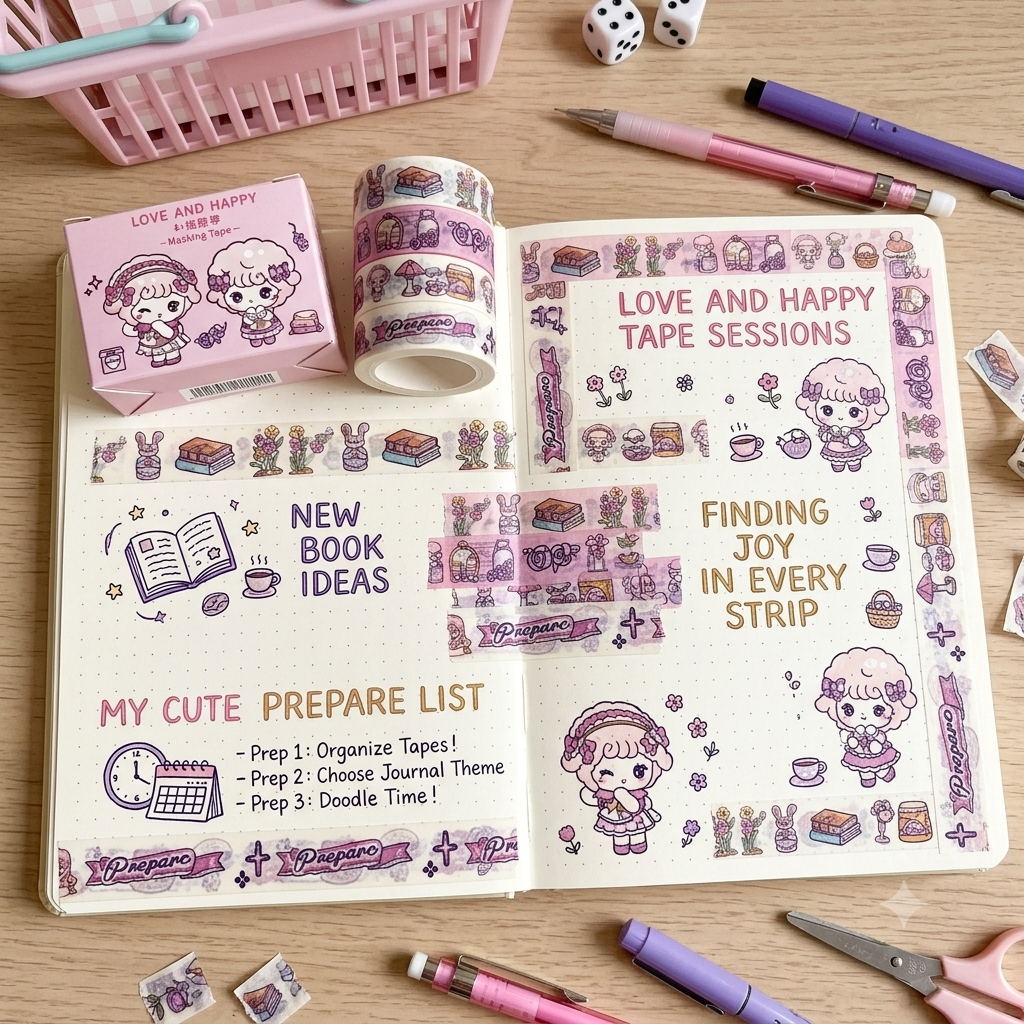 Kawaii Magical Washi Tapes Pack of 4
