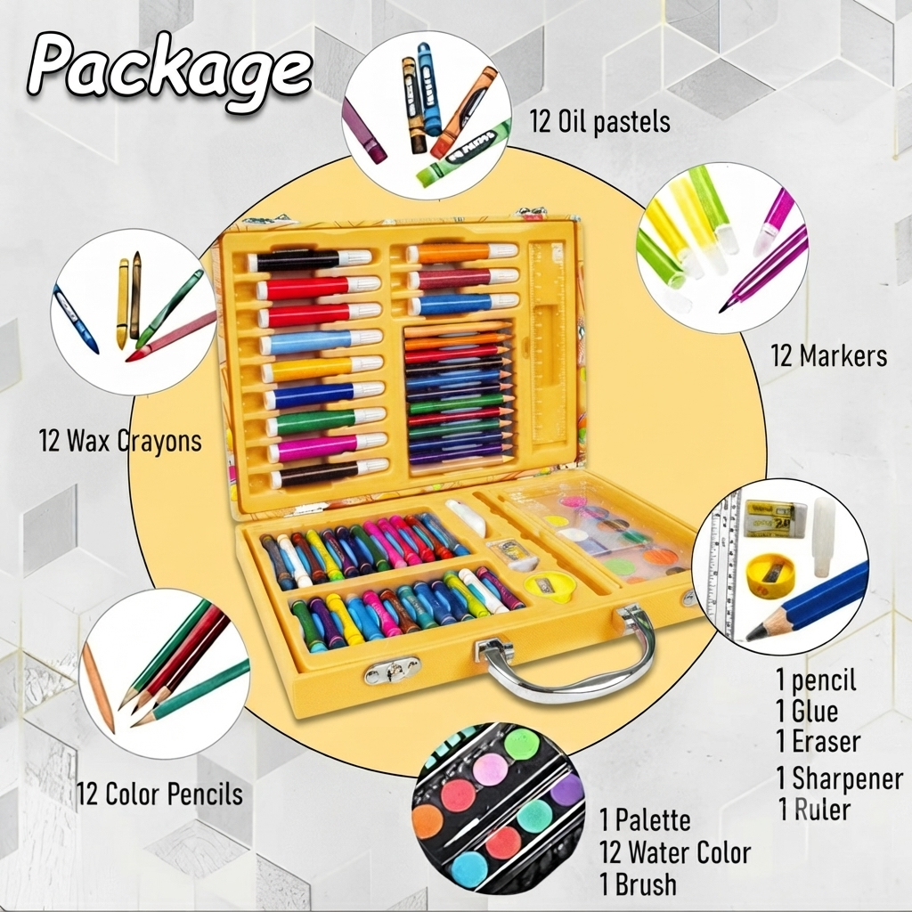 Duck Wooden Colouring Art Kit | Crayon | Color | Marker
