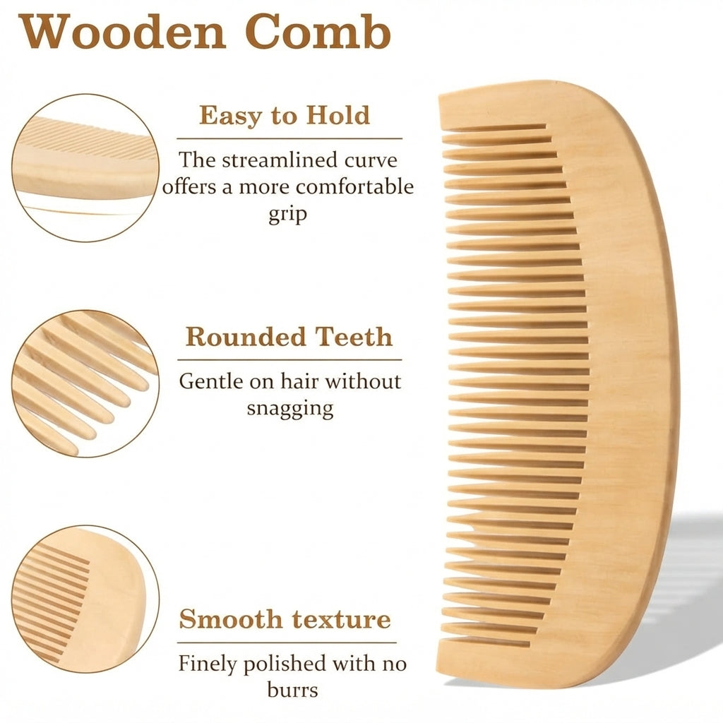 Wooden Hair Comb