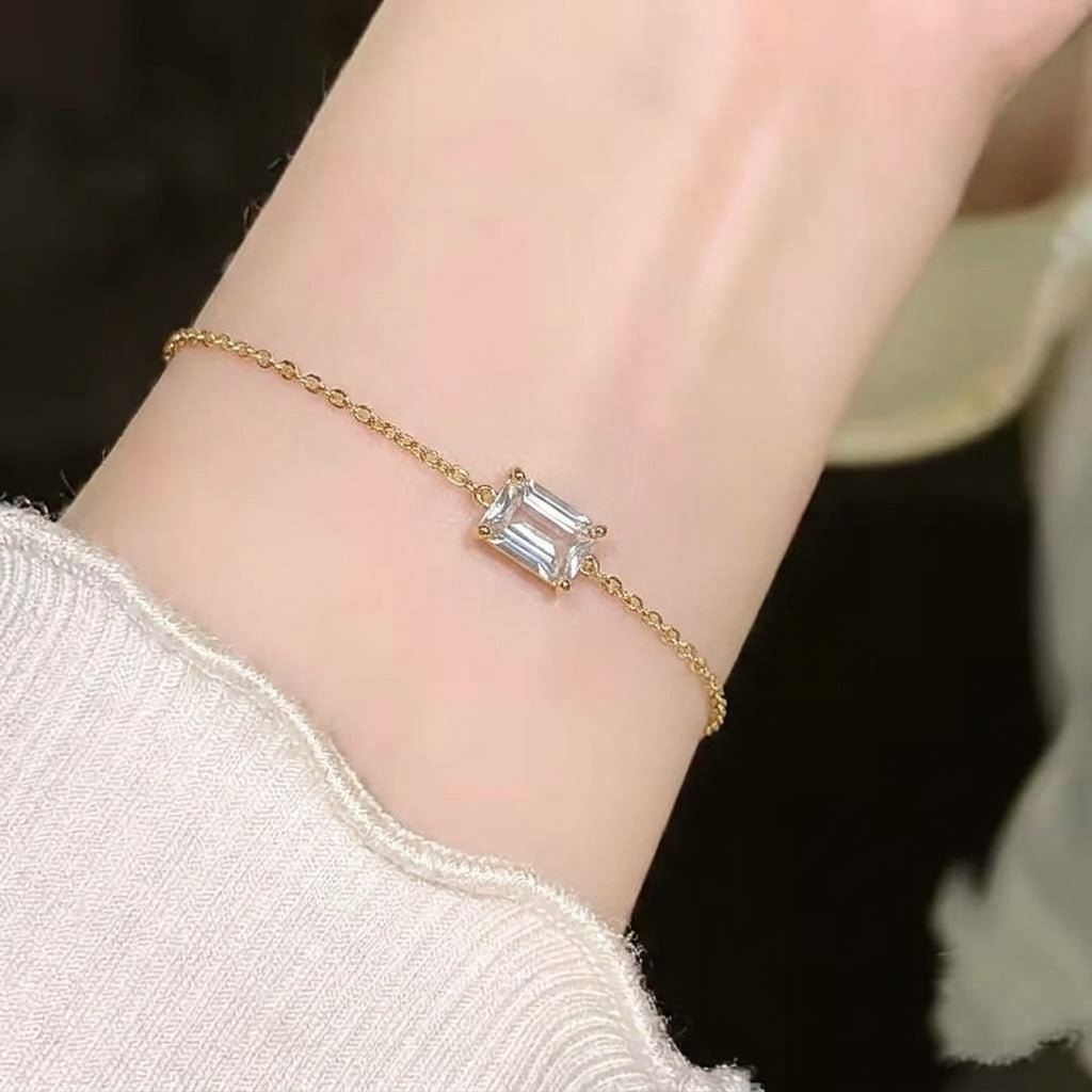 Zircon Stone Stainless Steel Bracelet