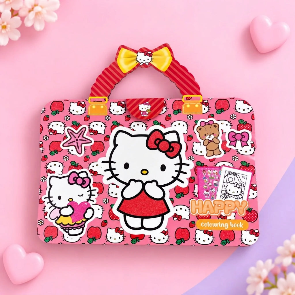 Hello Kitty Sticker and Colouring Book