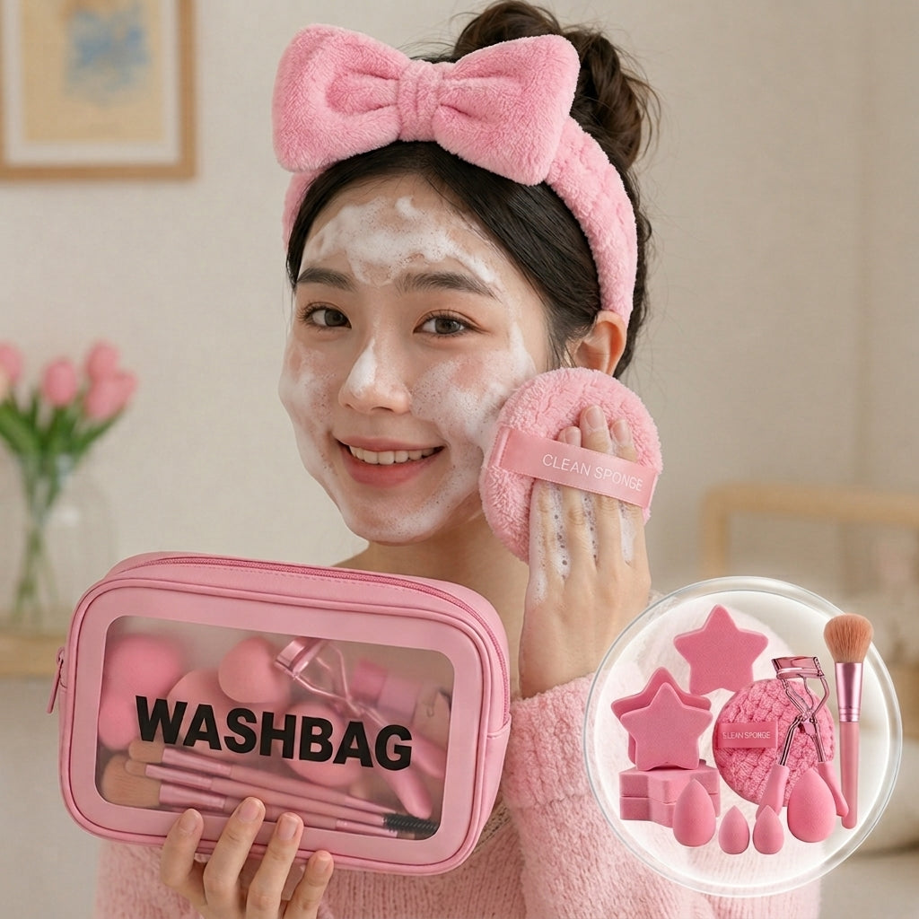 27 Items Skincare Travel Kit With Washbag
