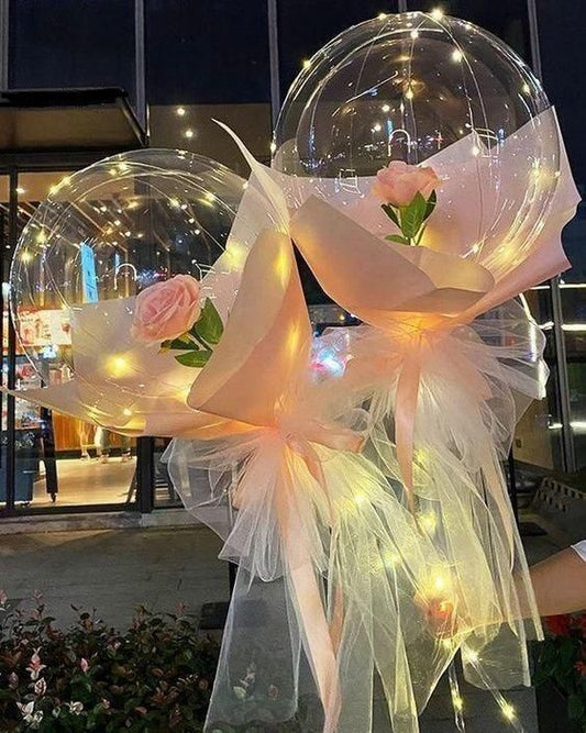 DIY Bobo Balloon Bouquet with Led Light