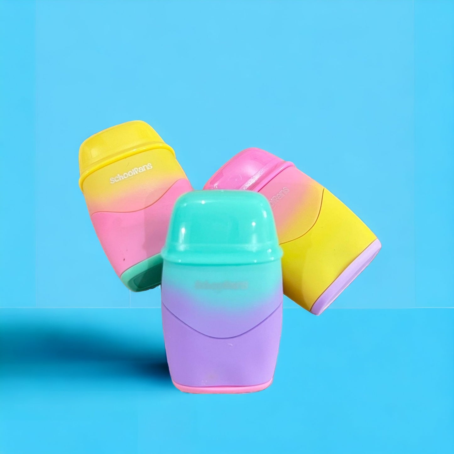 Tie And Dye Double Hole Pencil Sharpener And Eraser