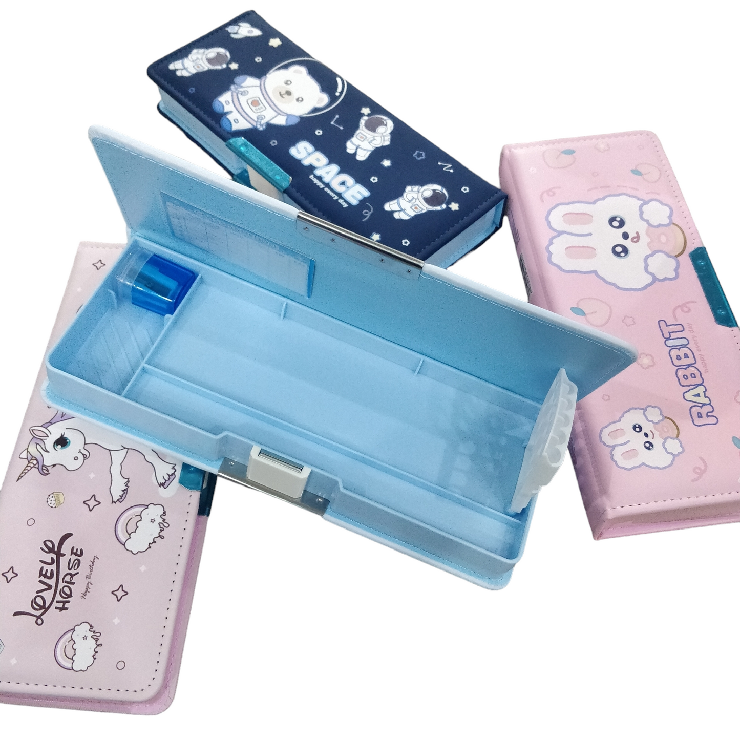 Premium Quality Pencil Case Geometry Box In Leather