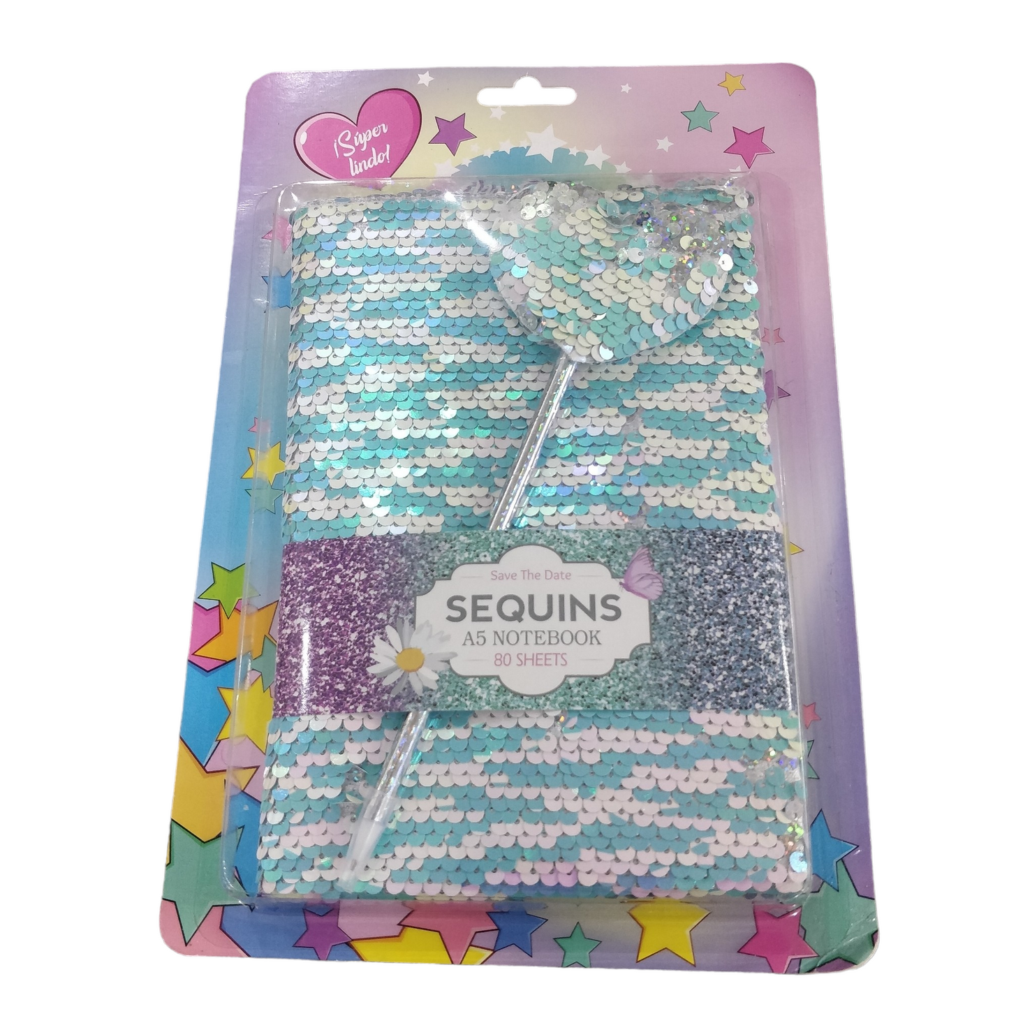 Sequin Reversible Diary | Notebook Set With Pen