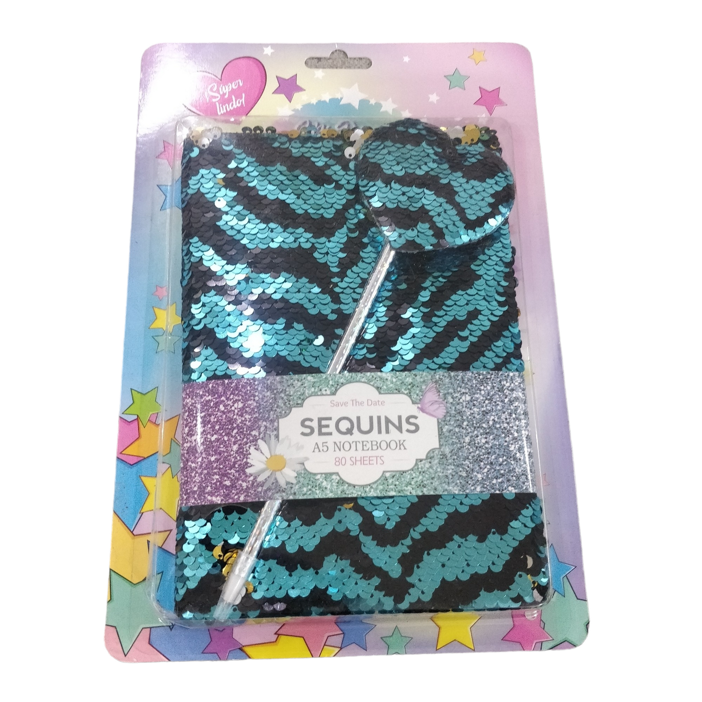 Sequin Reversible Diary | Notebook Set With Pen