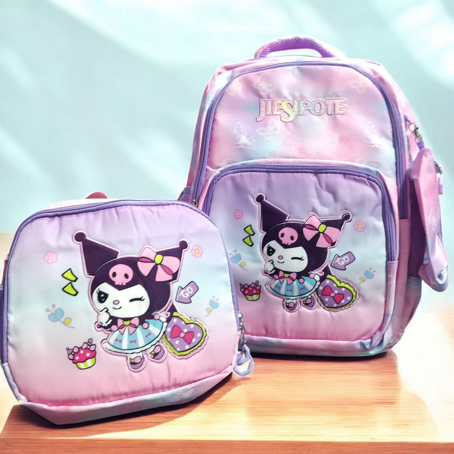 Jisopote Kuromi 3 Pc School Bag