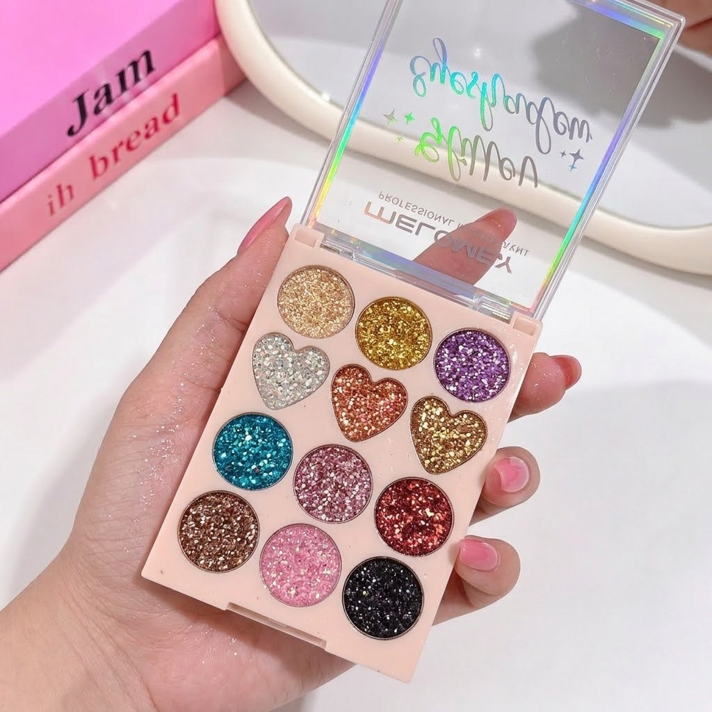 Pinteresty Glitter Eyeshadow Palatte | 12 Shades
