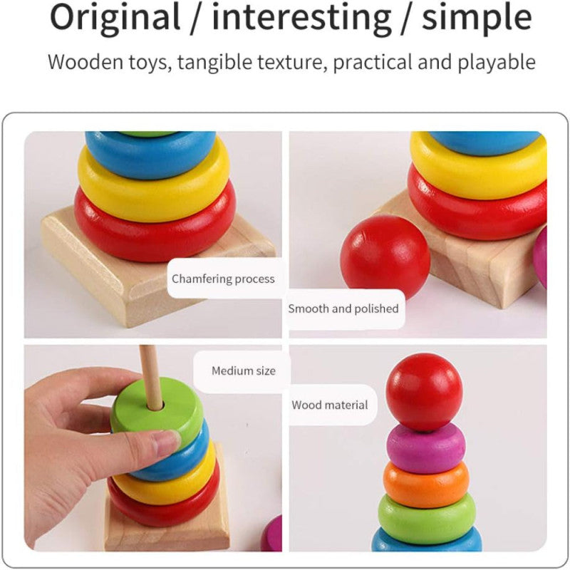 Rainbow Tower Stacking Toy Small Size