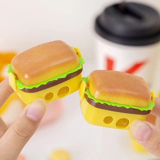 Burger Pencil Sharpener Eraser Combo
