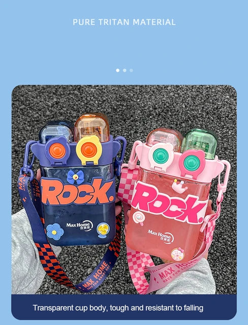 Rock High Quality Two Way Water Bottle | Sipper (Without Partition)