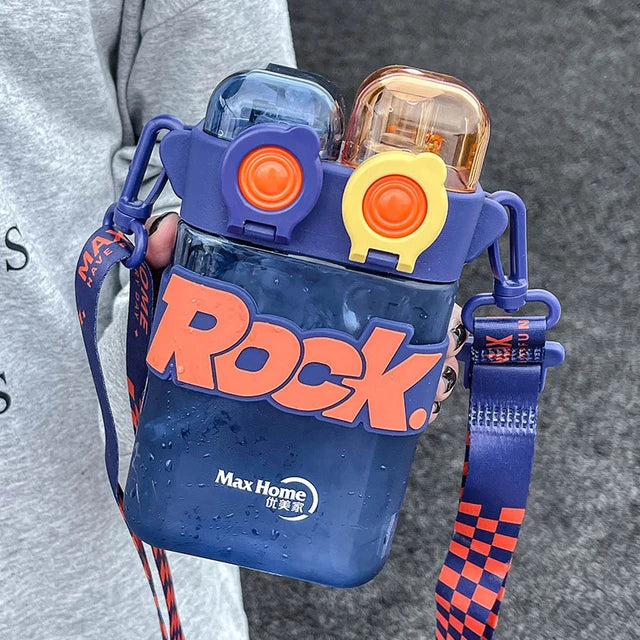 Rock High Quality Two Way Water Bottle | Sipper (Without Partition)