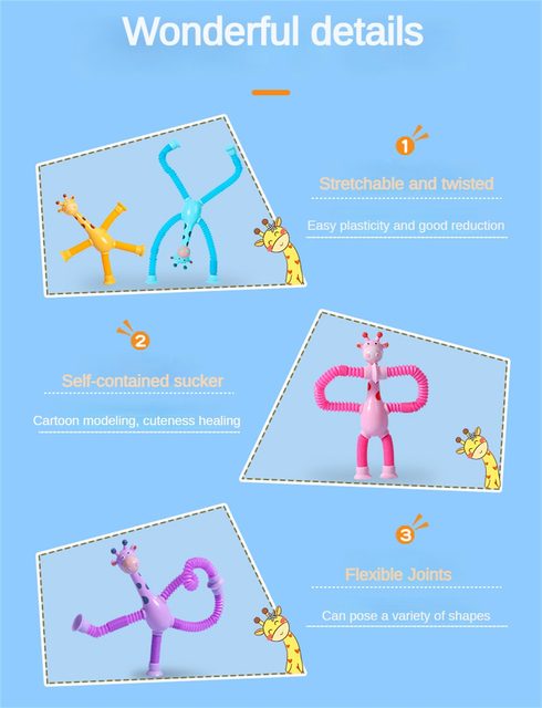 Giraffe Pop Tube Toy