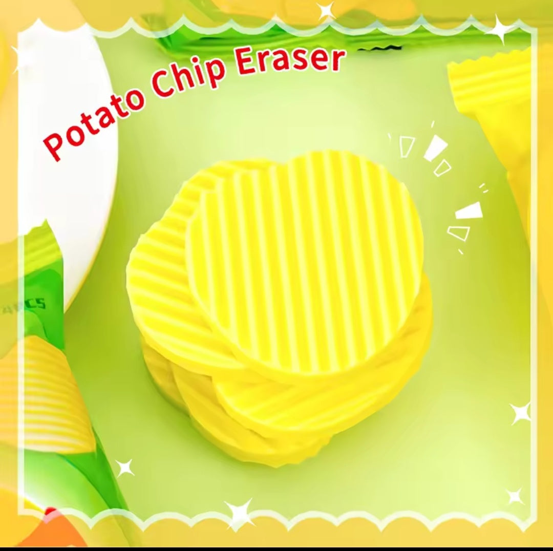 Potato Chips Pencil Erasers