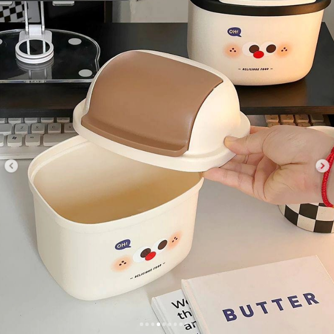 Kawaii Desk Dustbin Trash Can