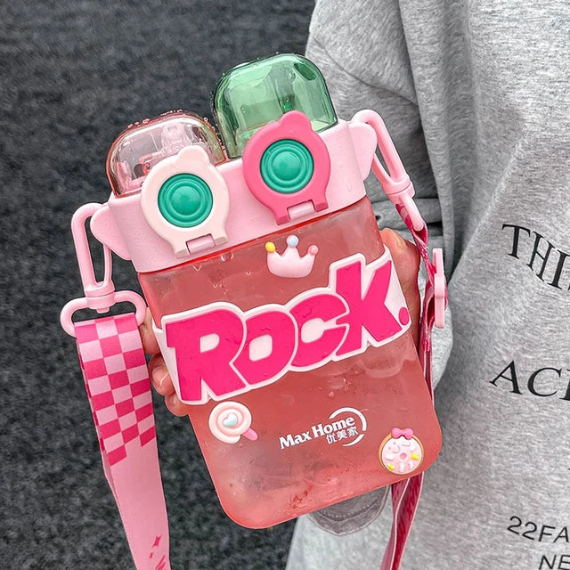 Rock High Quality Two Way Water Bottle | Sipper (Without Partition)