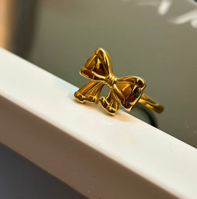 Vintage Bow Stainless Steel Ring