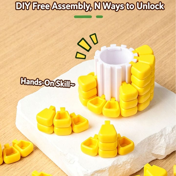 3D DIY Jigsaw corn puzzle and fidget Toy keychain