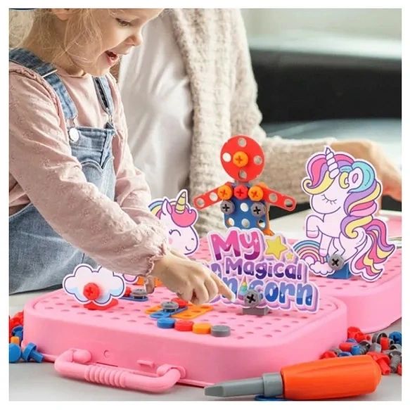Unicorn DIY Creative Mosaic Drill Toy