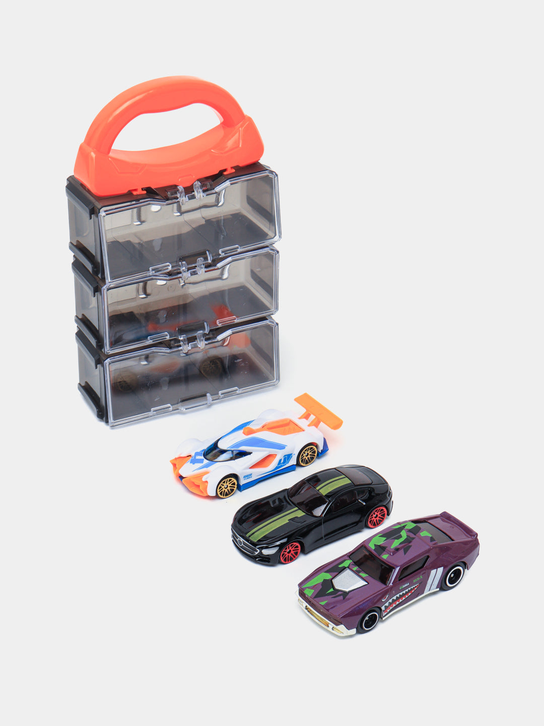 Hot Wheels 3 Cars Set With Storage Box