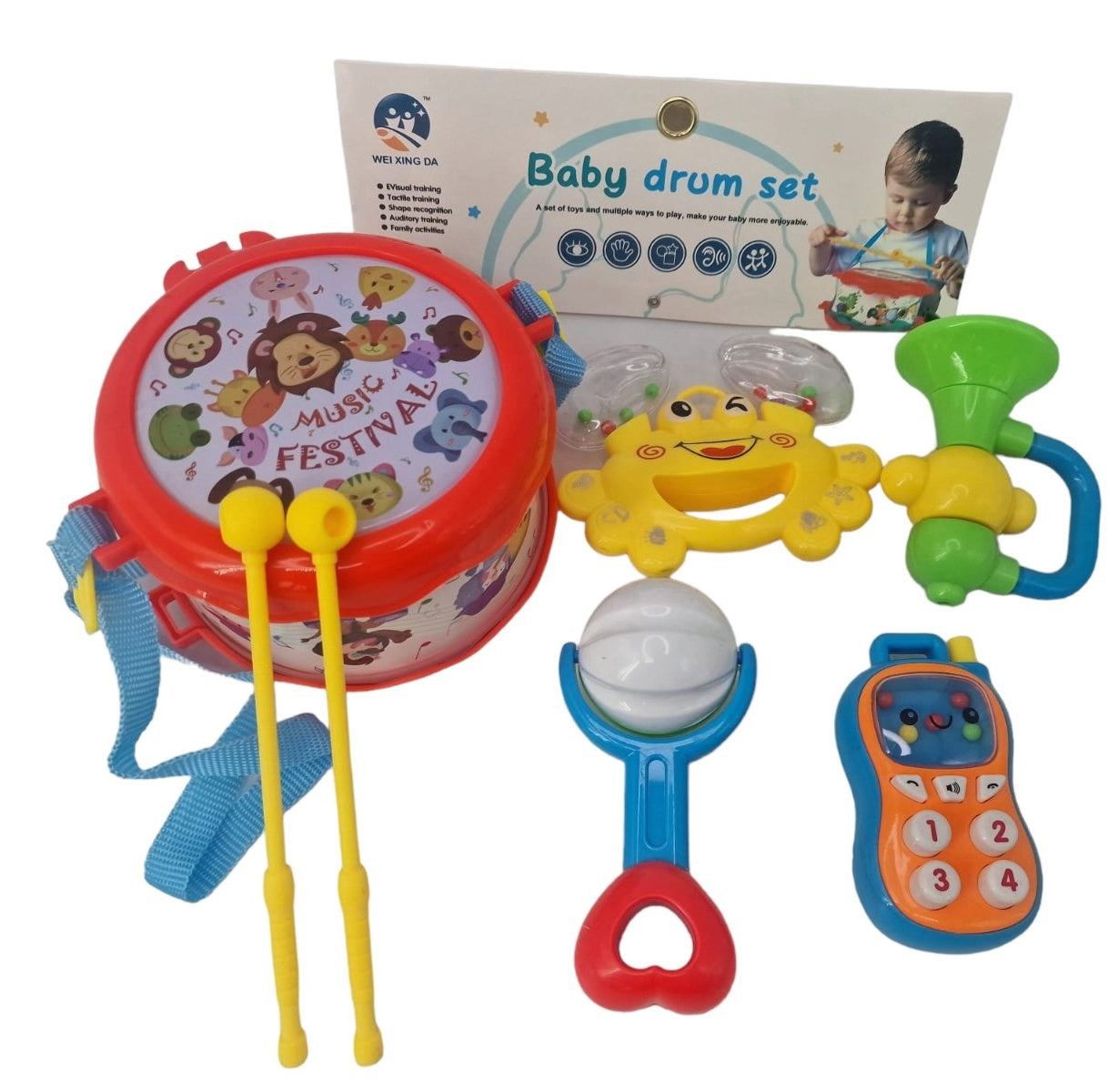 Baby Drum Rattle Set