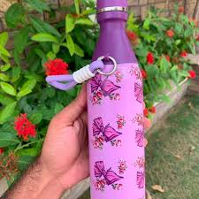 Pinteresty Bow Floral Water Bottle With Rare Matte Finish