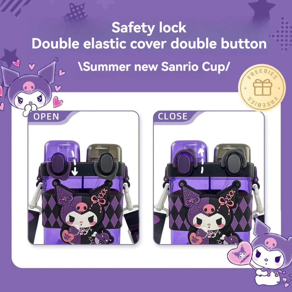 Sanrio Theme Two Sided Partition Water Bottle