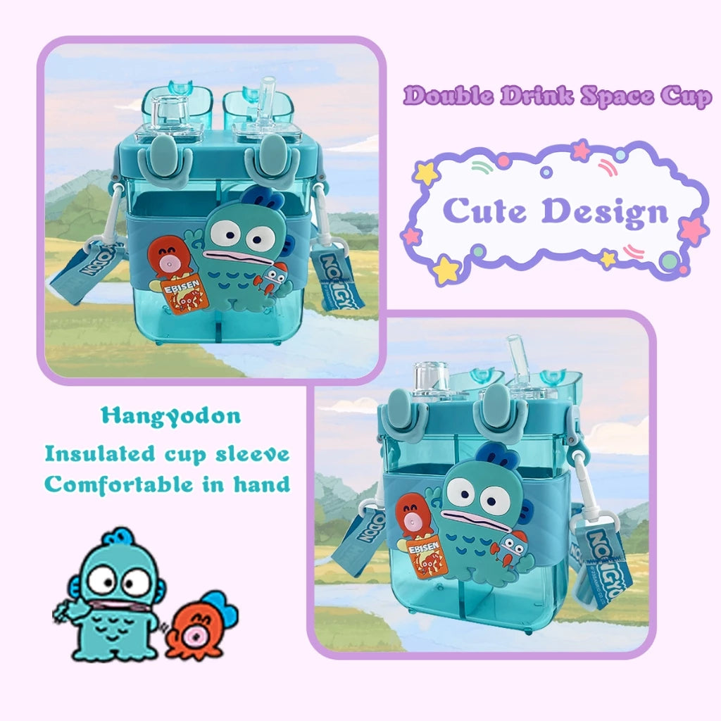 Sanrio Theme Two Sided Partition Water Bottle