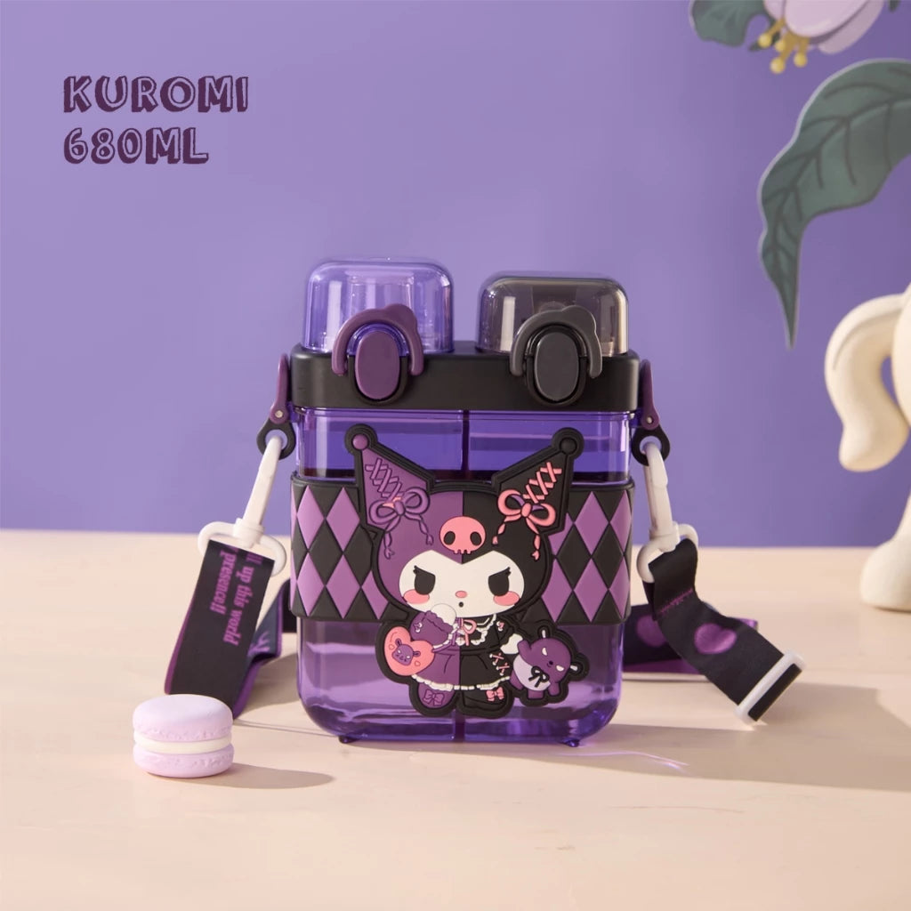 Sanrio Theme Two Sided Partition Water Bottle