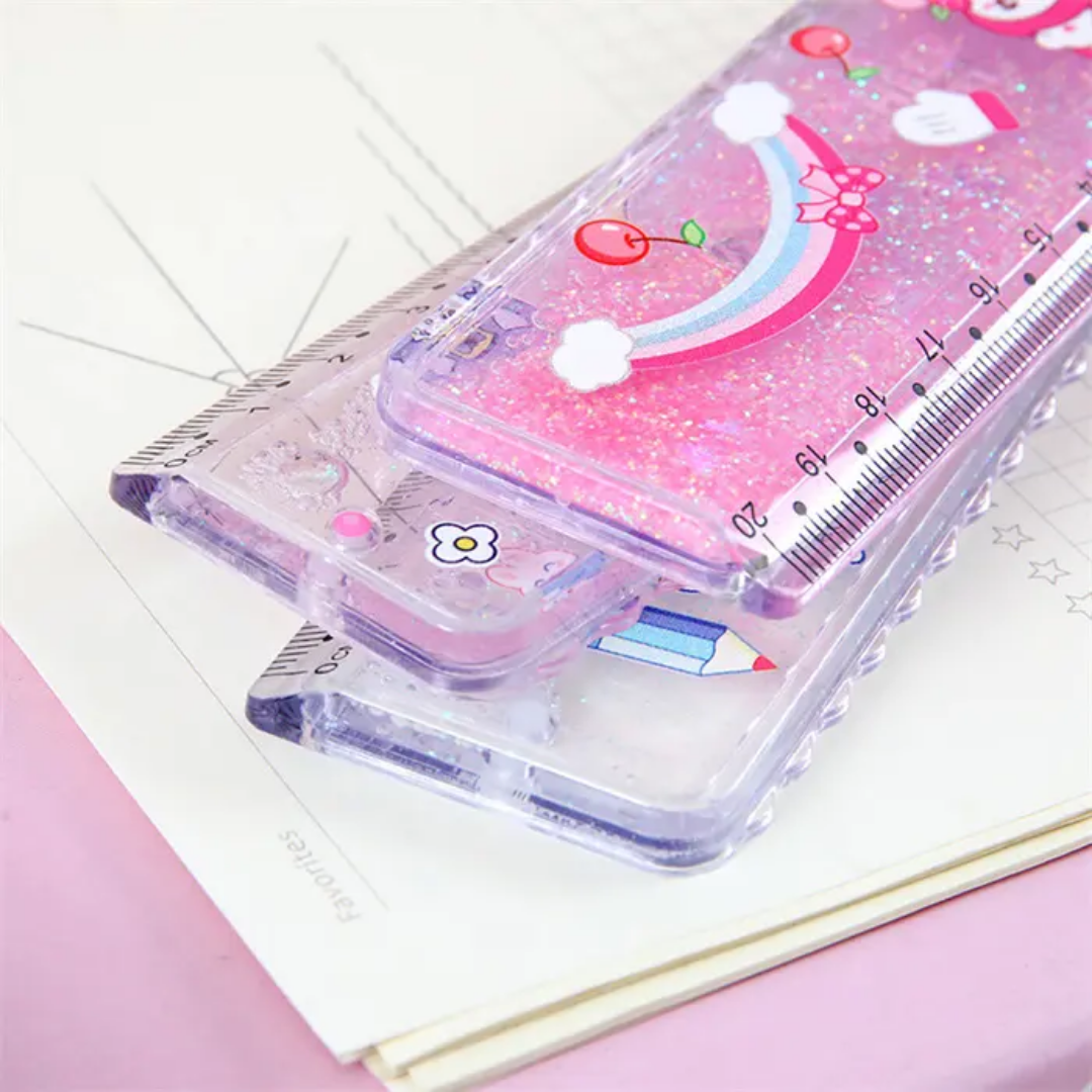 Centre Filled Glittery Water Scale | Ruler