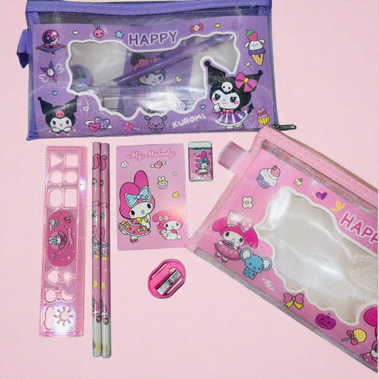 Sanrio Pouch With Stationery