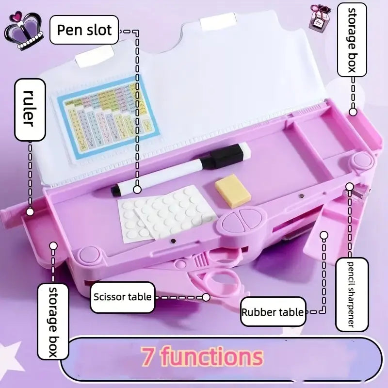 Sanrio & Princess Multifunctional Pencil Box With Stationery