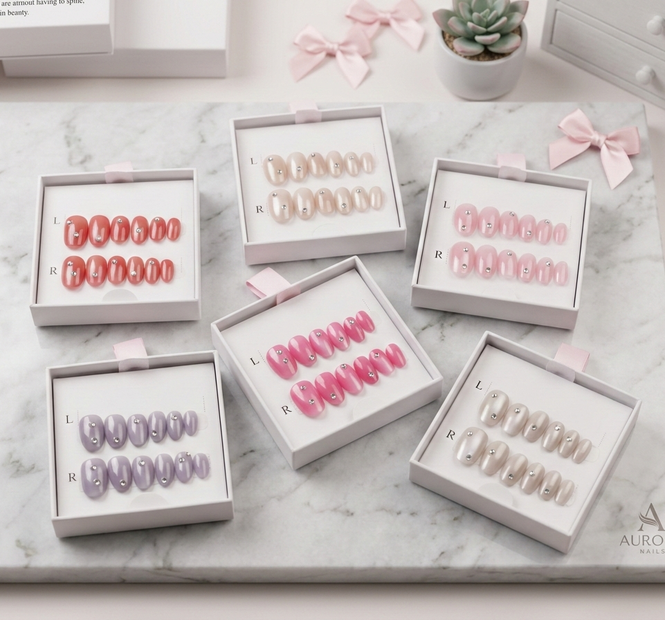 Cat Eye Realistic Barbie Nails With Accessories