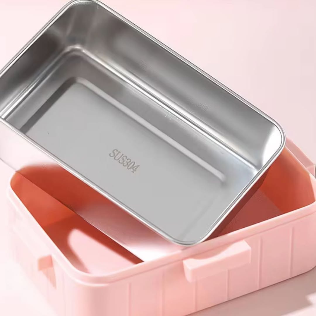 Cartoon Stainless Steel Lunch Box With Sauce Box