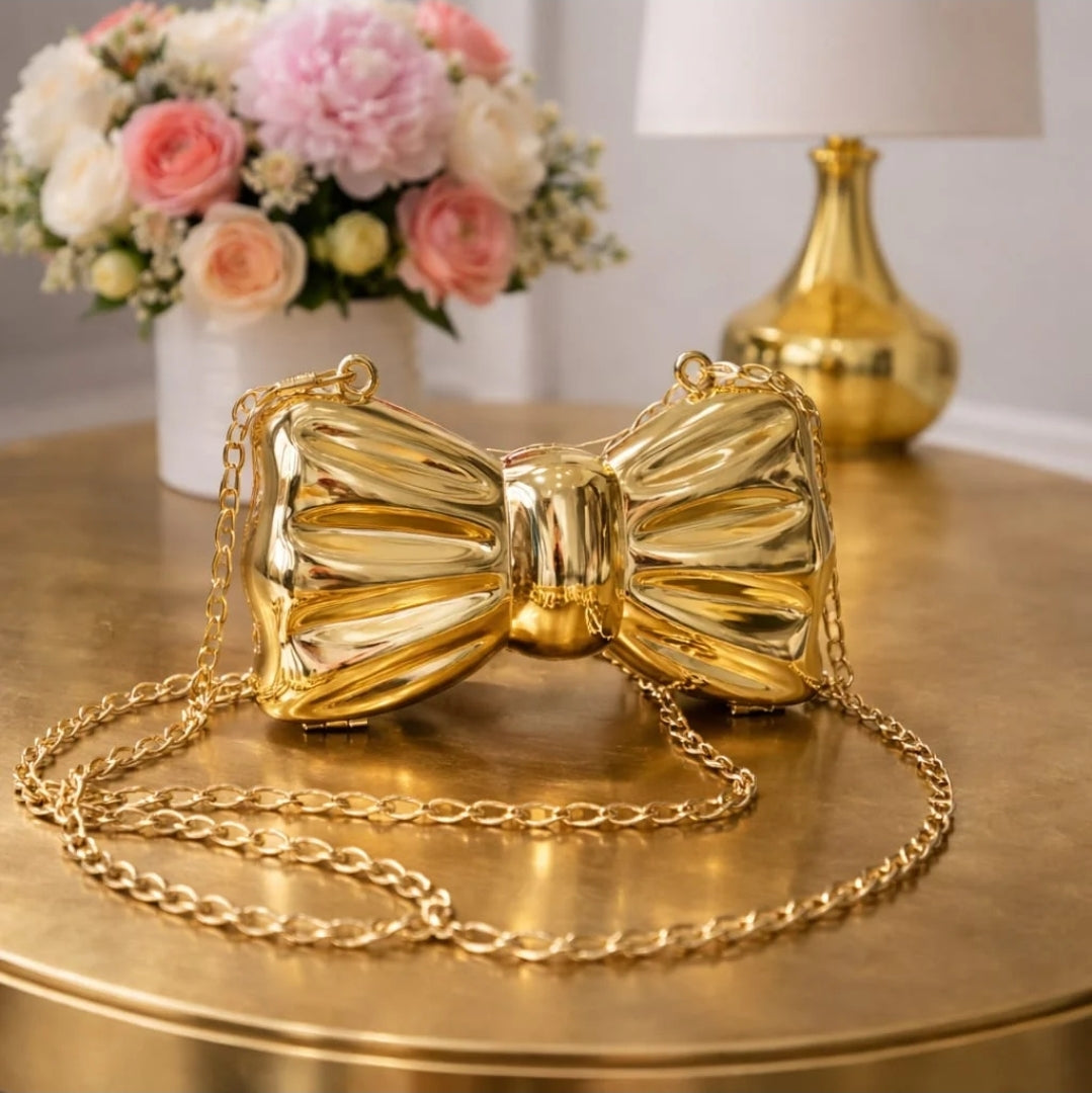 Acrylic Bow Bag | Purse With Chain