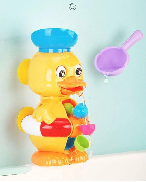 Interactive Duck Bath Toy with a Water Wheel And Spinning Eyes