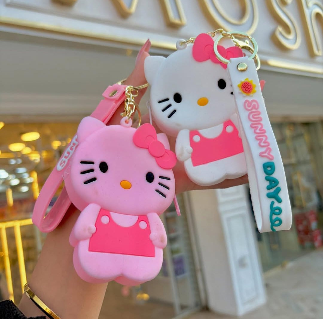 Hello Kitty Silicone Coin Pouch Key Chain