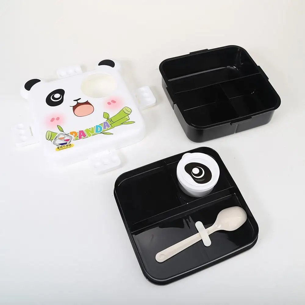Cute Panda Double-Decker Lunch Box for Kids