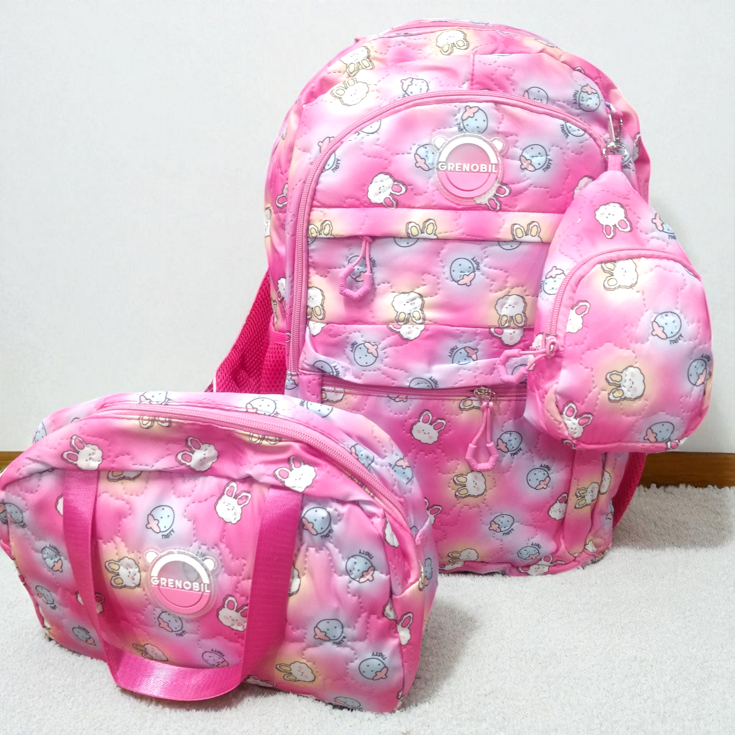Pinky 3 Pc School Bag
